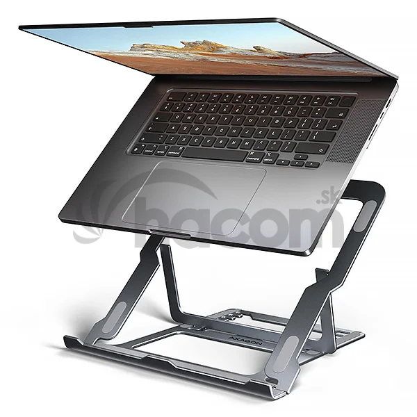 AXAGON STND-LAG hliníkový stojan na notebook 10"-17.3" nastaviteľná výška, šedý