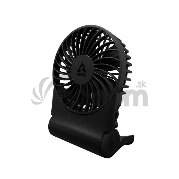 ARCTIC Summair 2Go (Black) - Rechargeable Pocket Fan with Stand (74 hodín battery life and variab