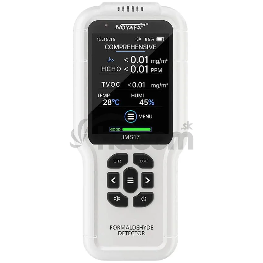 W-Star Monitor kvality vzduchu WSJMS17, TVOC, HCHO, teplota, vlhkosť, záznam hodnôt