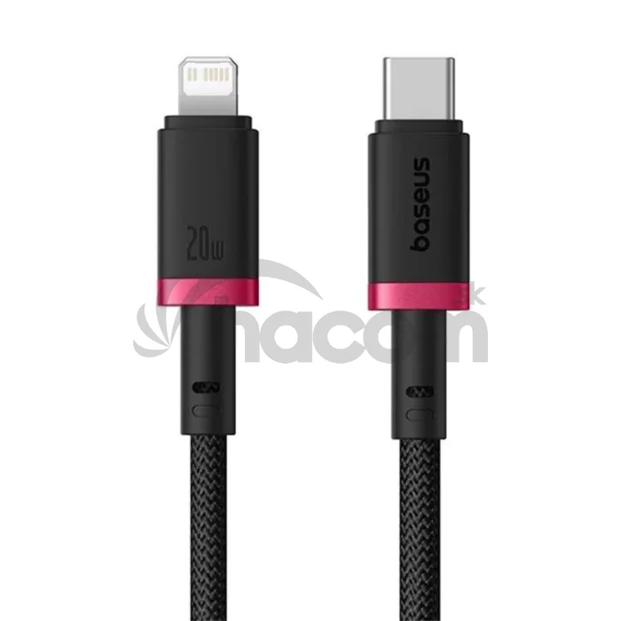 Baseus Rýchlonabíjací kábel Dura USB/Lightning 2m 20W červeno čierny