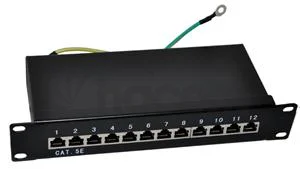 Patch panel 10“ STP Cat5e 12 portov