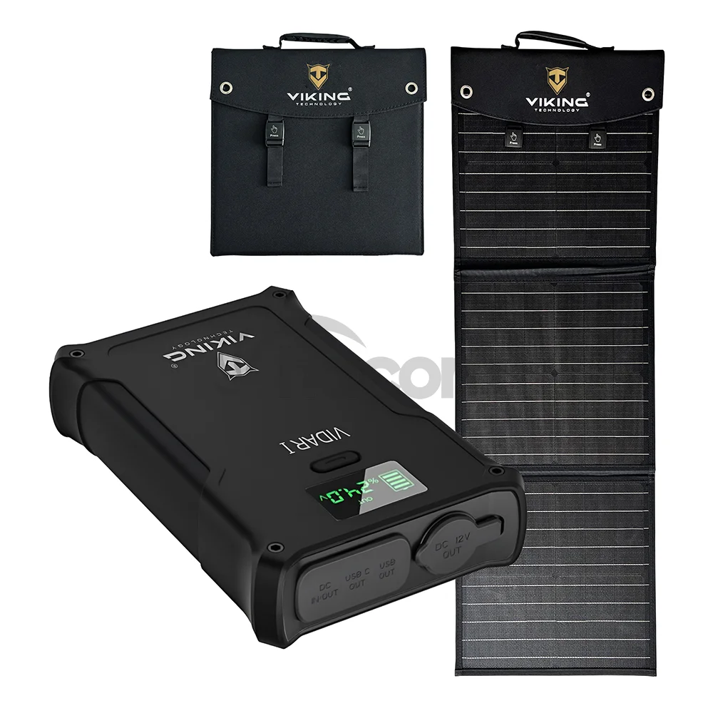 Set powerbanka Viking VIDAR I a solárny panel Viking L60 PD