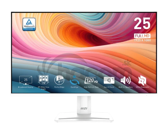 MSI Pro/MP251W E2/24,5"/IPS/FHD/120Hz/1ms/Biela/2R