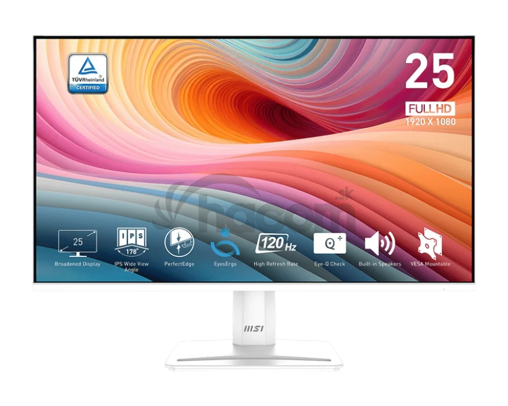 MSI Pro/MP251W E2/24,5"/IPS/FHD/120Hz/1ms/Biela/2R