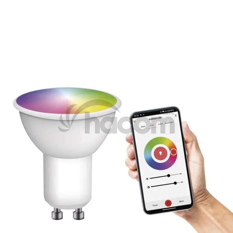 LED žiarovka GoSmart MR16 / GU10 / 4,8 W (35 W) / 400 lm / RGB / stmievateľná / WiFi