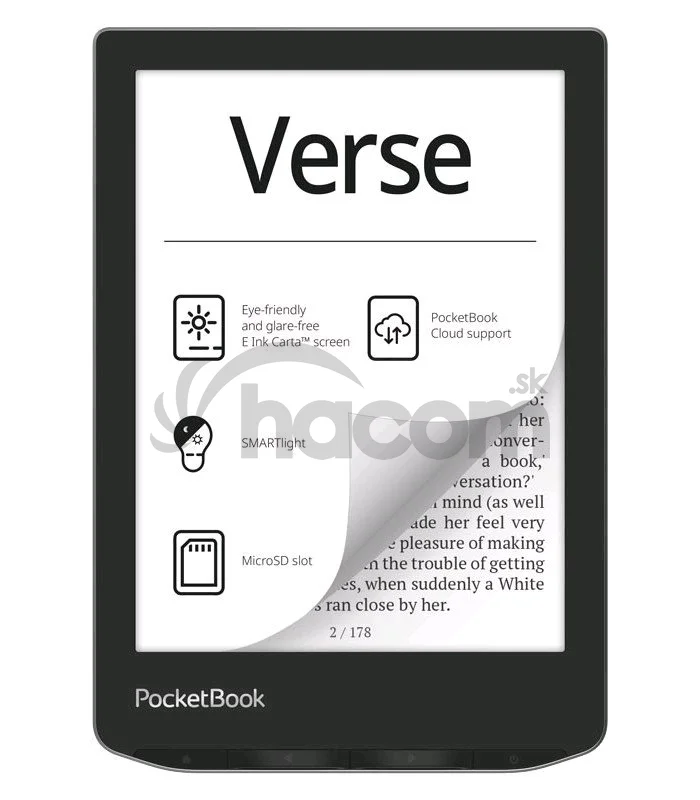 E-book POCKETBOOK 629 Verse Mist Grey, sivý