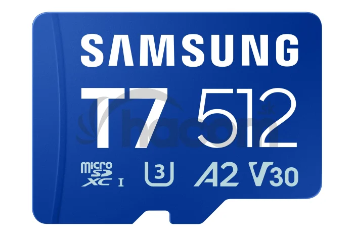 Samsung T7/Micro SDXC/512GB/UHS-I U3 / Class 10/Modrá