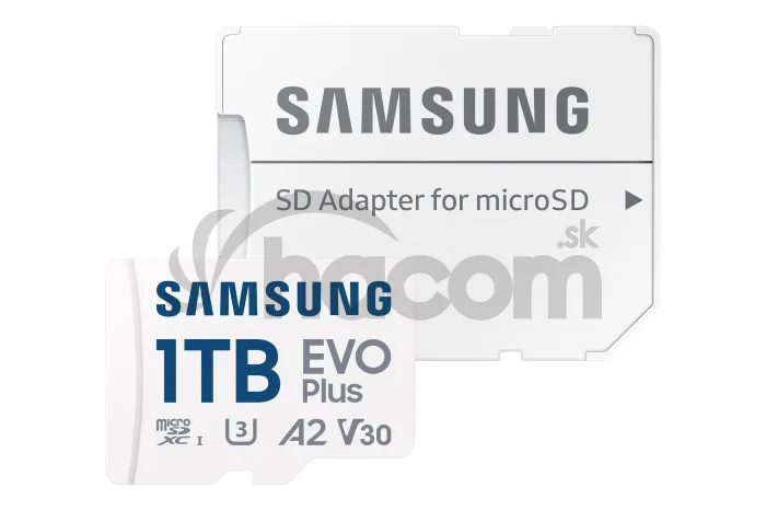 Samsung EVO Plus/micro SDXC/1TB/UHS-I U3 / Class 10/+ Adaptér/Biela