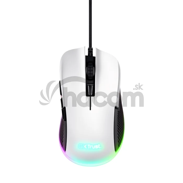 Trust Gaming GXT 922 Ybar/Herná/Optická/Pre pravákov/7 200 DPI/Drôtová USB/Biela