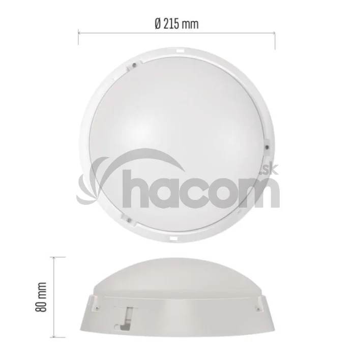 LED prisadené svietidlo ZURI, kruhové č/b 14W neutrálna biela
