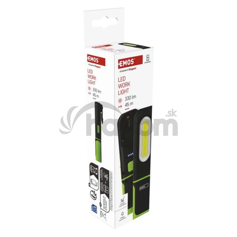 COB LED + SMD LED nabíj. svietidlo P4537, 330 lm, 1200 mAh