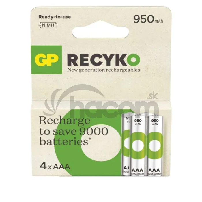 Nabíjacia batéria GP ReCyko 950 (AAA) 4 ks