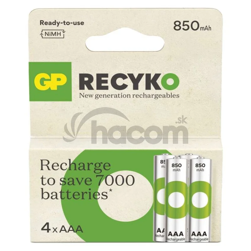 Nabíjacia batéria GP ReCyko 850 (AAA) 4 ks