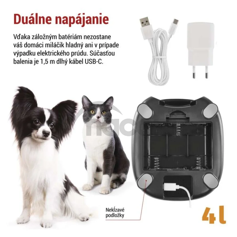 GoSmart dávkovač krmiva Pet Care s kamerou, 4 l, čierny, Wi-Fi