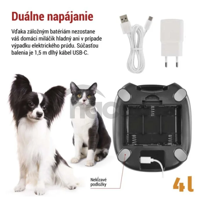 GoSmart dávkovač krmiva Pet Care s kamerou, 4 l, čierny, Wi-Fi