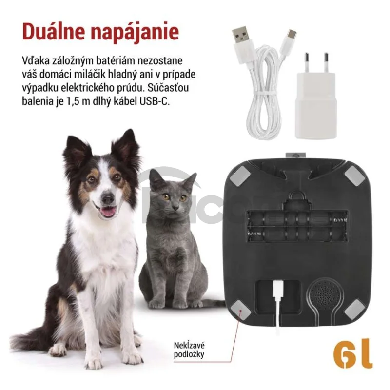 GoSmart dávkovač krmiva Pet Care s kamerou, 6 l, čierny, Wi-Fi