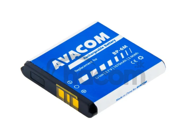 Batéria AVACOM GSNO-BP6M-S1070 do mobilu Nokia 6233, 9300, N73 Li-Ion 3,7 V 1070mAh (náhrada BP-6M)