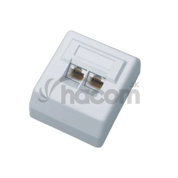 DATACOM UTP dvojzásuvka nad omietku 45 st.- Cat5e