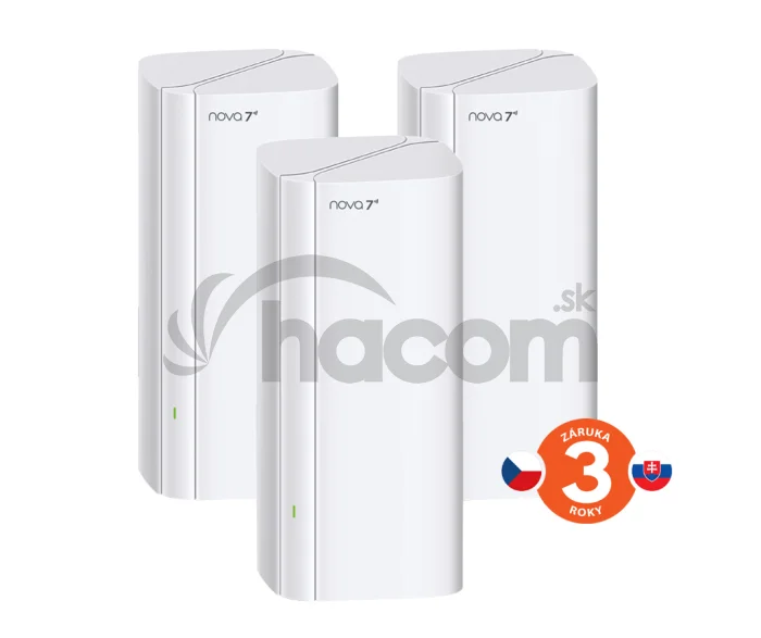 Tenda Nova EE3 Pro (3-pack) WiFi 7 BE3600 Mesh Gigabit systém, router, 9x GLAN/GWAN, VPN, CZ app