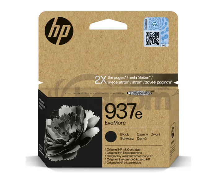 HP 937e atramentová náplň čierna, 4S6W9NE