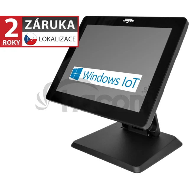 VIRTUOS BPOS BP-1588, 15" LCD LED, 400 cd/m2, J6412, 8 GB RAM, 256 GB SSD, Win11 IoT, kapacitný, čierny