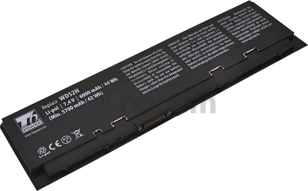Batéria T6 Power pre Dell Latitude E7240, E7250, 6000mAh, 44Wh, 4cell, Li-pol