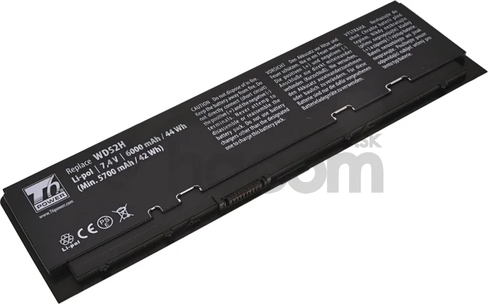 Batéria T6 Power pre Dell Latitude E7240, E7250, 6000mAh, 44Wh, 4cell, Li-pol