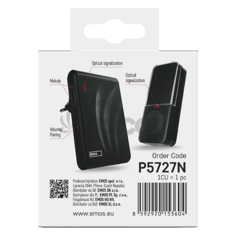 Domový bezdrôtový zvonček P5727N do zásuvky