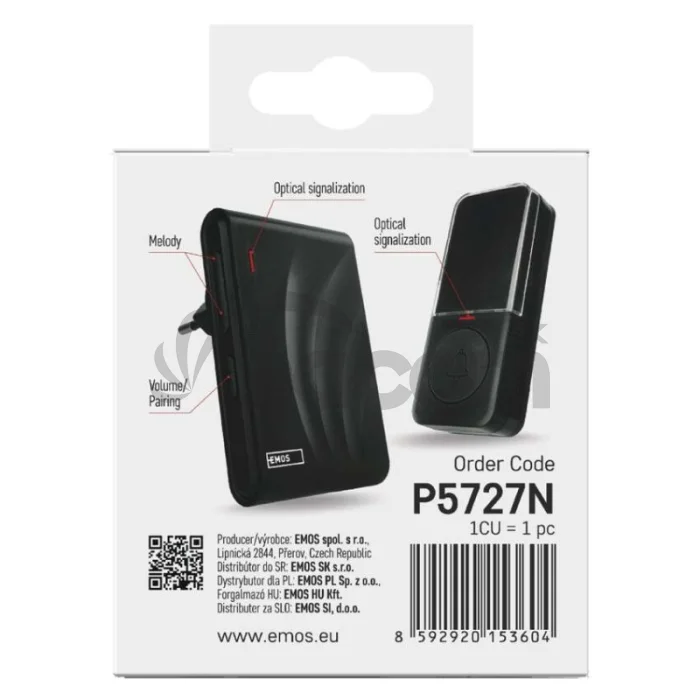Domový bezdrôtový zvonček P5727N do zásuvky