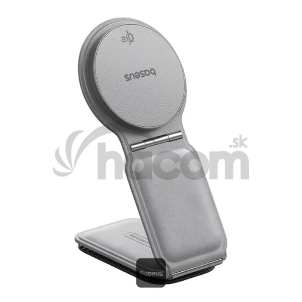 Baseus Magnetický držiak do auta s bezdrôtovým nabíjaním PrimeTrip C02 sivý