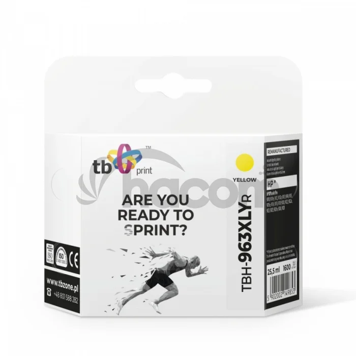 Ink. kazeta TB kompat. s HP OfficeJet Pro 9020 963XL, YE reman.