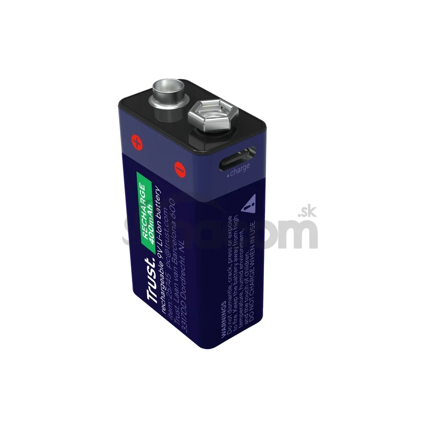 TRUST USB-C RECHARGEABLE BATTERY - 9V