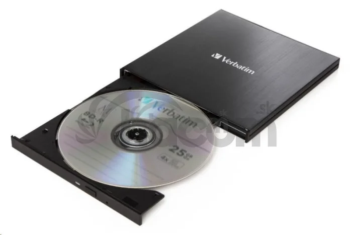 VERBATIM Ultra HD 4K Blu-ray externá slimline napaľovačka (USB 3.1, USB-C) + bezplatné 25GB médium
