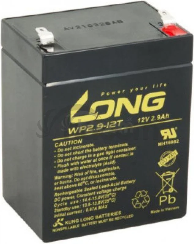 Long 12V 2,9Ah akumulátor F1 (WP2.9-12T)