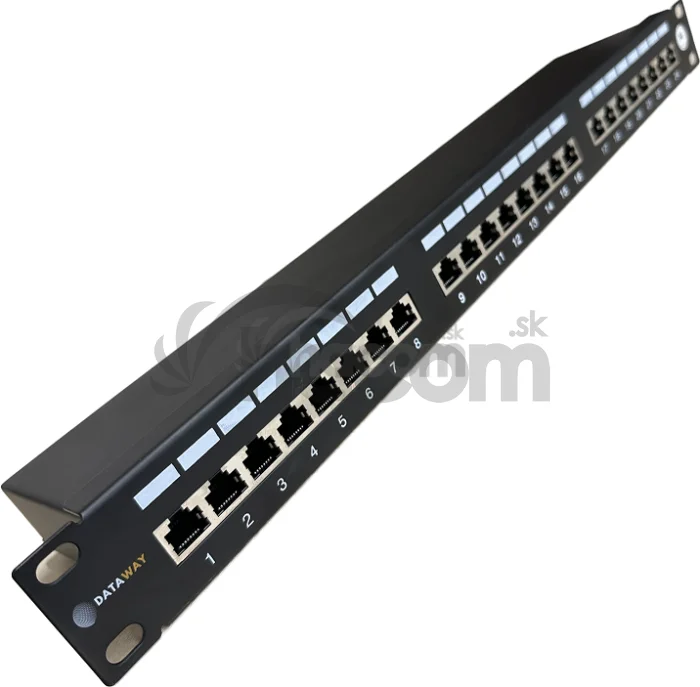 DATAWAY Patch panel 19" 24x RJ45, CAT5E, STP s vyväzovacou lištou