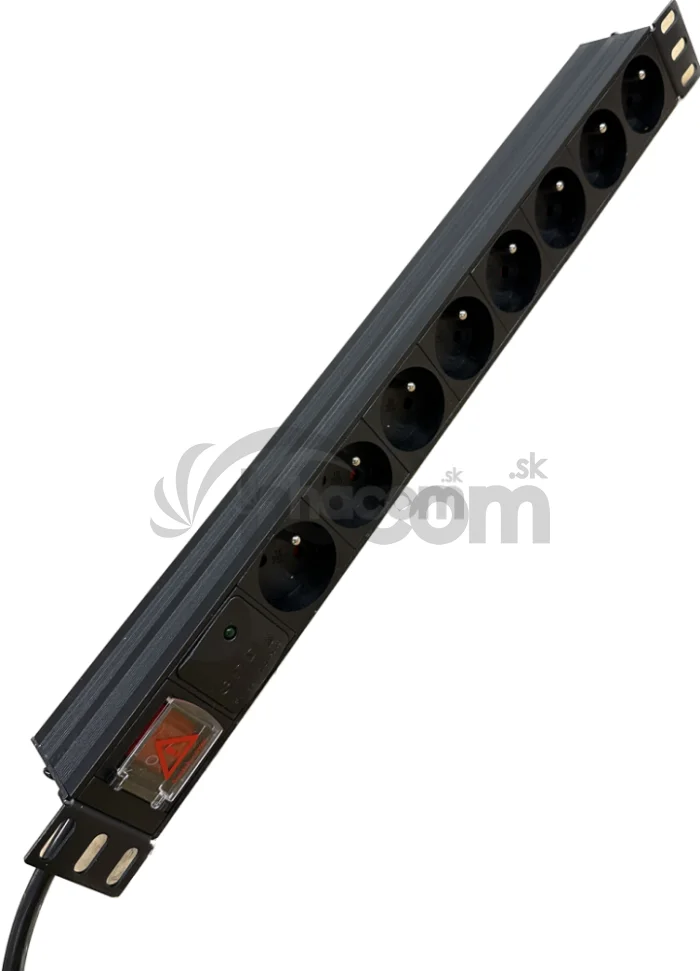 DATAWAY PDU Napájací panel 8x 230V, 1U, 19", M6, 3m