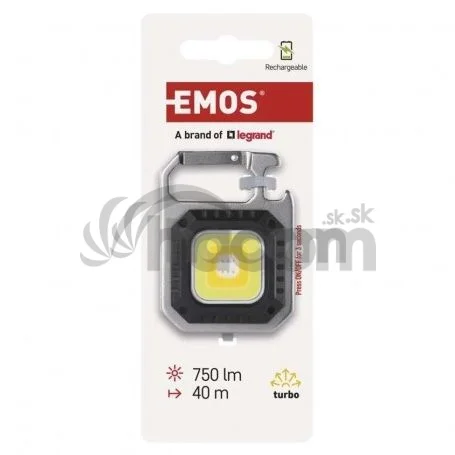 Nabíjacia mini LED baterka - prívesok na kľúče, 750 lm, 1ks P4714