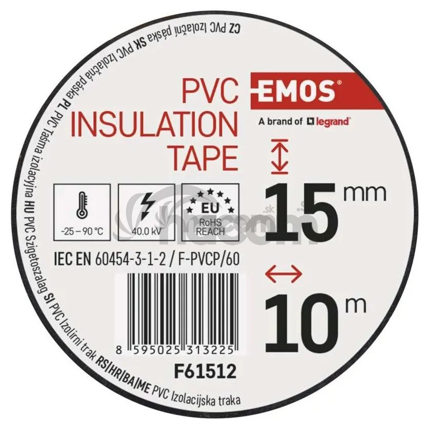 Izolačná páska PVC 15mm / 10m čierna 1ks F61512