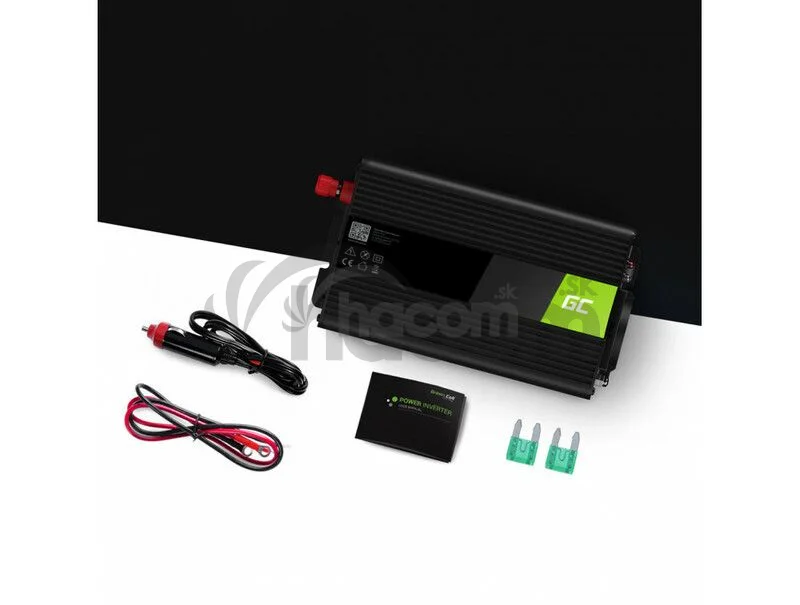 Green Cell INV05DE automobilový menič napätia 12V to 230V, 300W