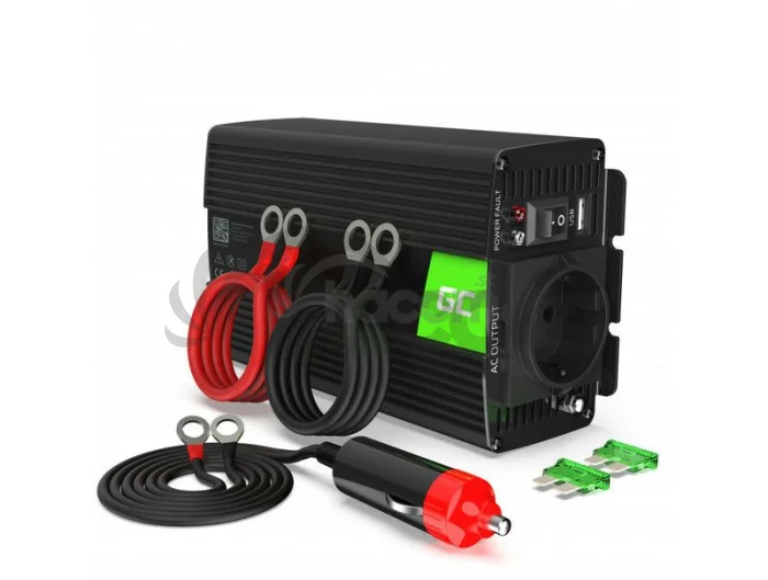 Green Cell INV05DE automobilový menič napätia 12V to 230V, 300W