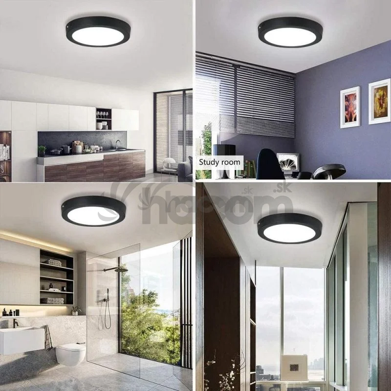 LED panel kruh 24W 2160lm neutrálna biela black