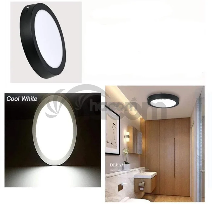 LED panel kruh 24W 2160lm neutrálna biela black