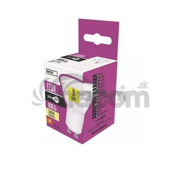 EMOS LED žiarovka Classic 8,4W GU10 teplá biela ZQ8370