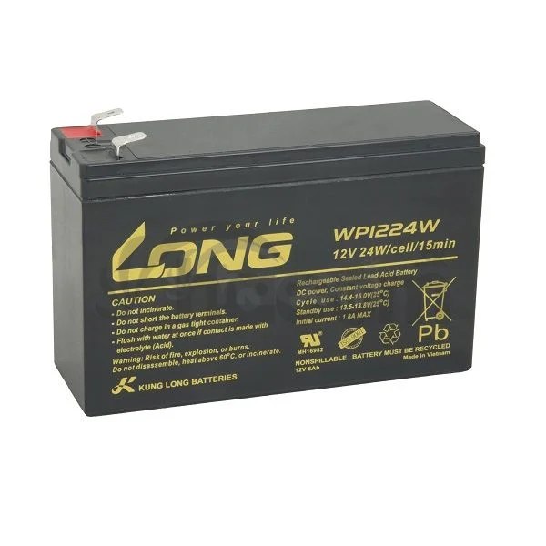Long 12V 6Ah olovený akumulátor HighRate F2 PBLO-12V006-F2AH