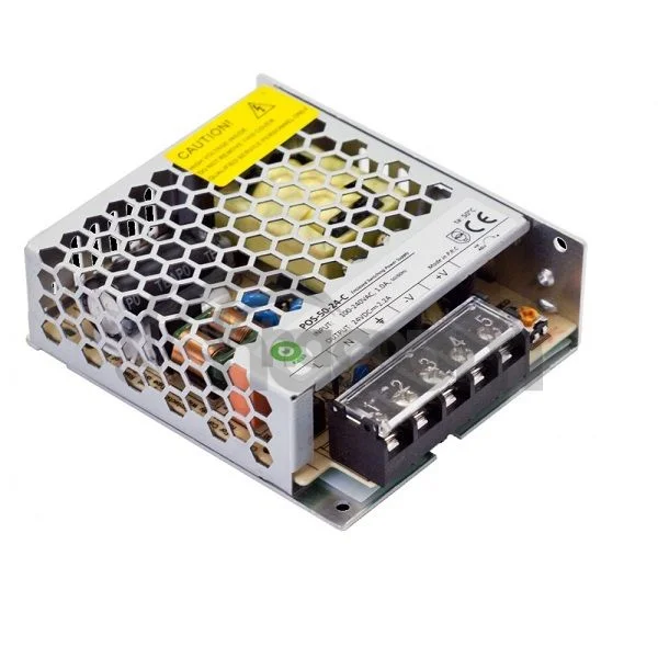 POS Priemyselný napájací zdroj 24V/2.2A 53W kov/perforovaný kryt POS-50-24-C