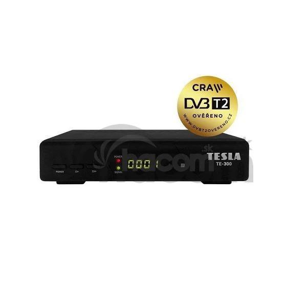 TESLA TE-300 DVB-T2 prijímač, H.265 (HEVC)