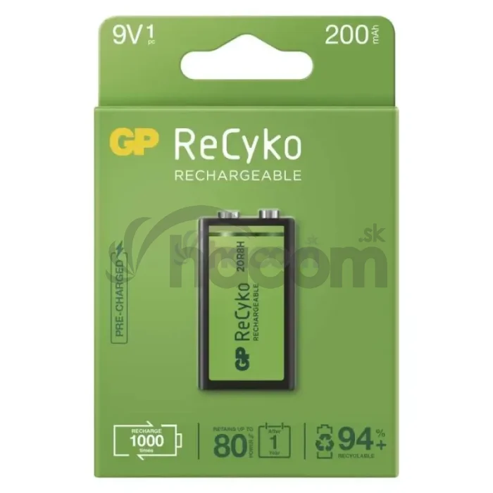 Nabíjacia batéria GP ReCyko 200 (9V) 1 ks