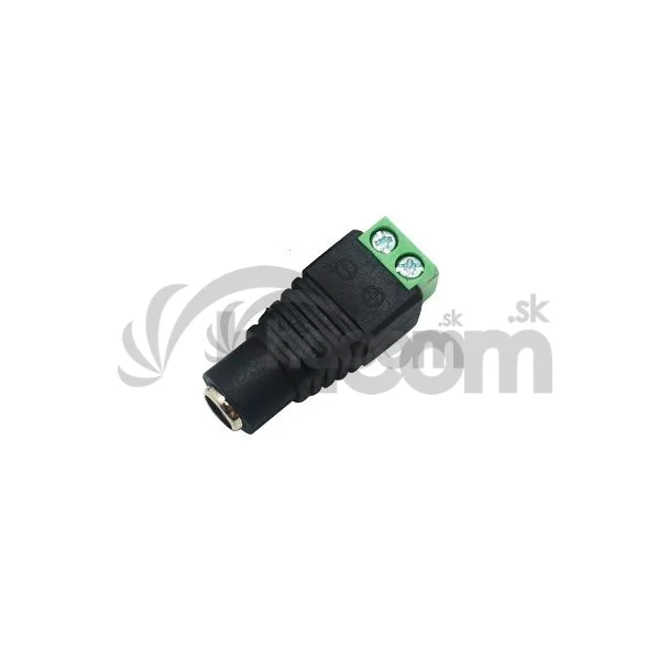 DC zdierka 2,1x5,5mm, priama, PVC, svorky