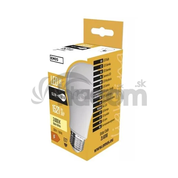 EMOS LED žiarovka Classic A60 15,3W E27 teplá biela