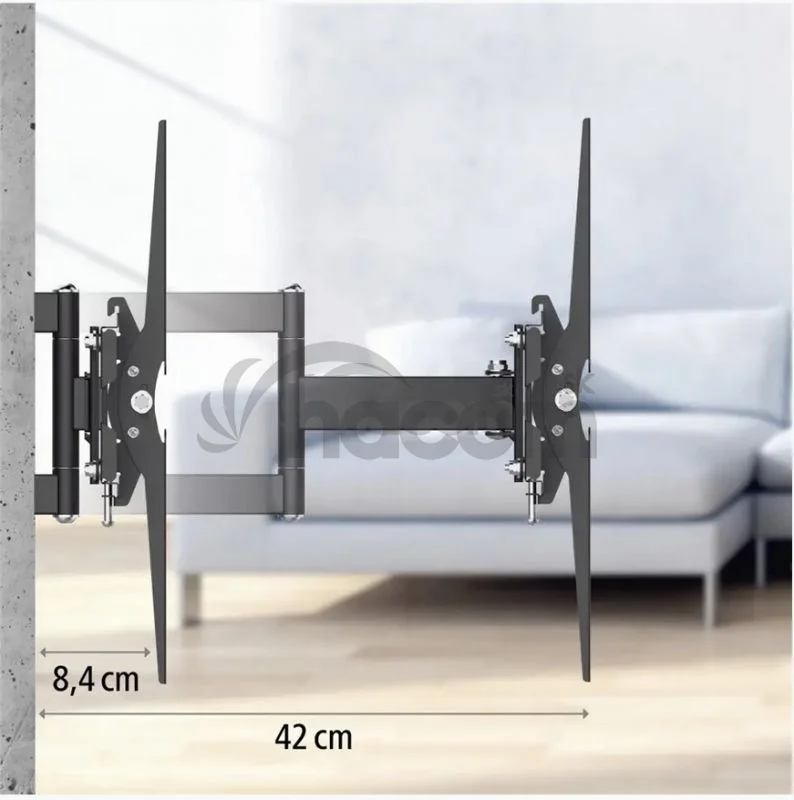 Hama nástenný držiak TV, pohyblivý (2 dvojité ramená), 600x400 pre 32 až 84 palcov